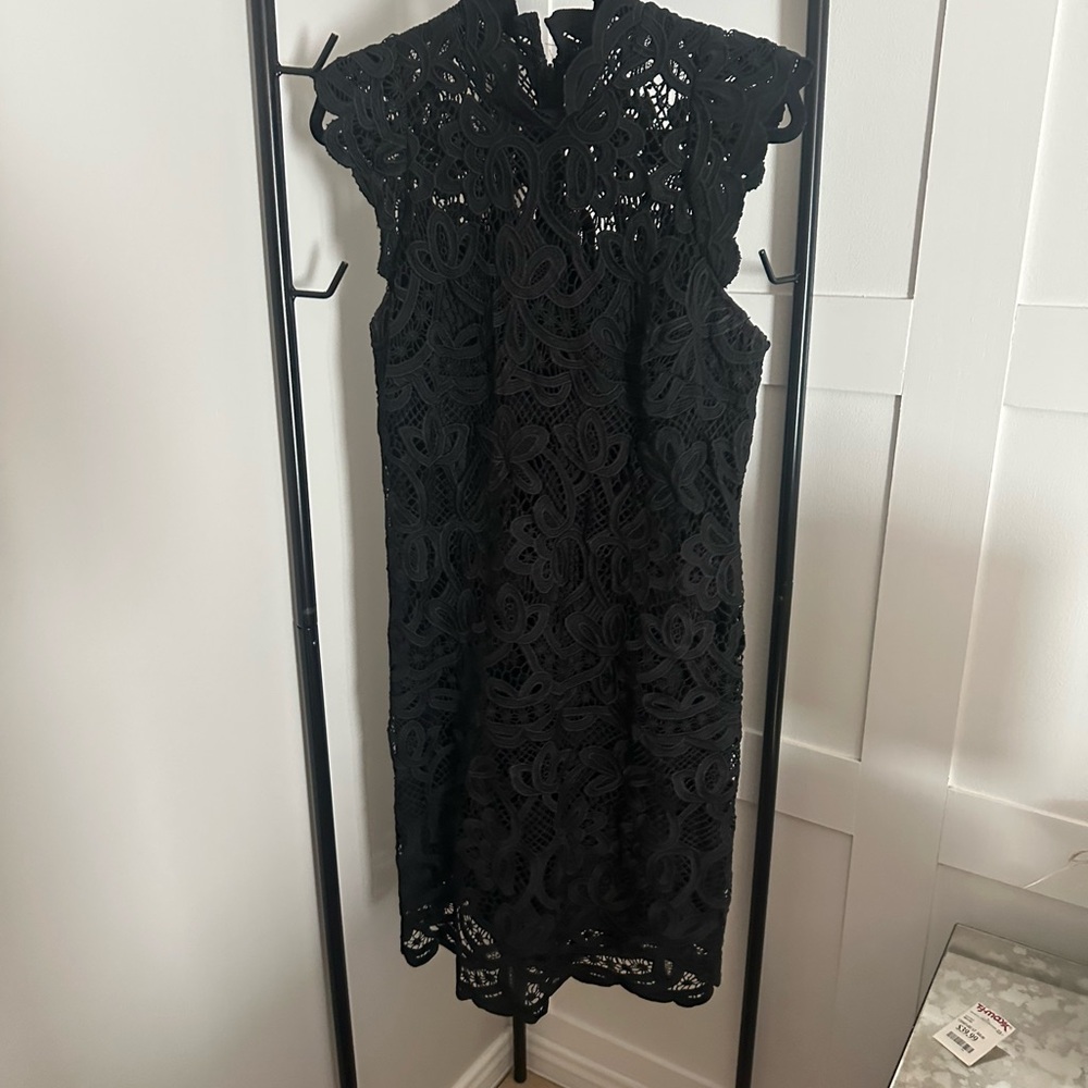 Laundry By Shelli Segal Black Lace Midi Dress